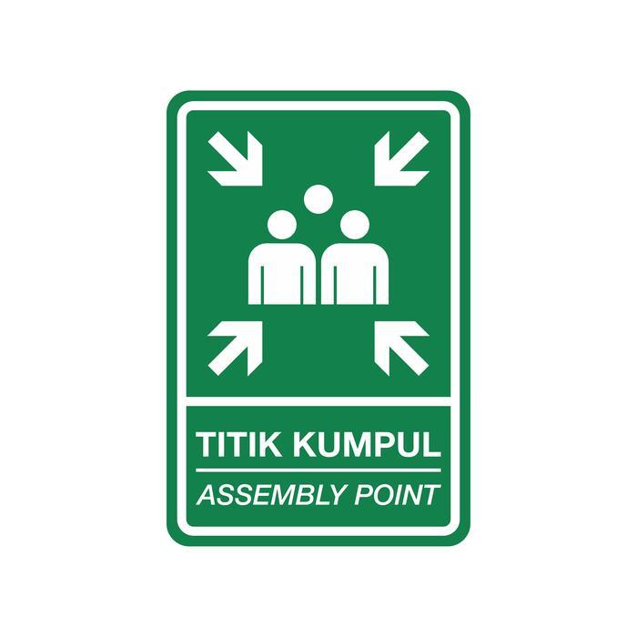 Rambu Titik Kumpul 20Cm X 30Cm Plat Alumunium