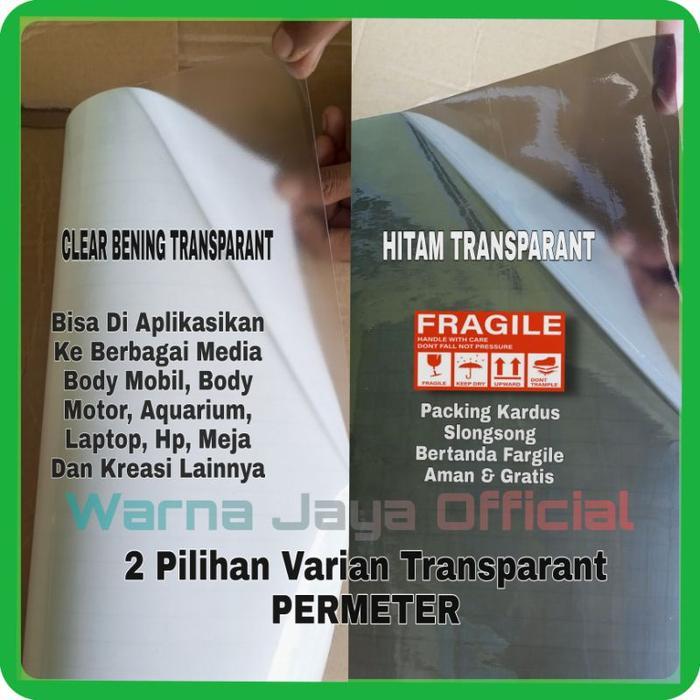 Permeter Sticker Skotlet Scotlet Clear Bening Hitam Black Transparan