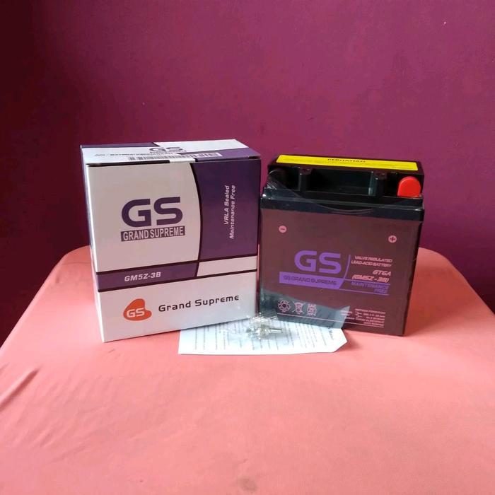 Sedia Aki motor suprax 100, supra xx, supra fit, fit x, fit s aki gs grand supreme gm5z -3b aki