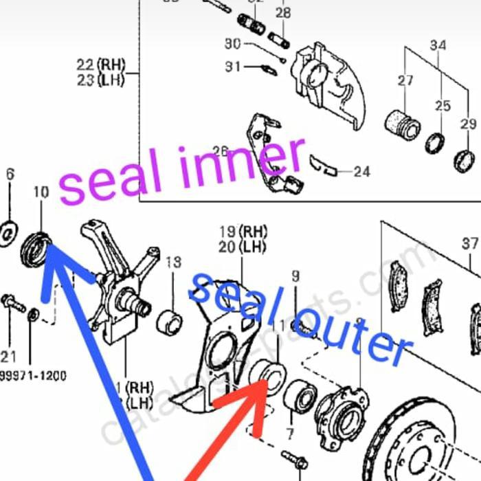 Seal Laher Roda Outer Kia Sportage 1 Tahun 2000