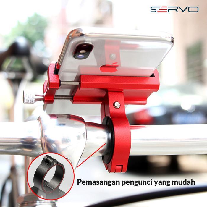 Phone Holder Servo X81 Holder Handphone Motor Penahan Smartphone Handle Hp Berkendara Terjamin