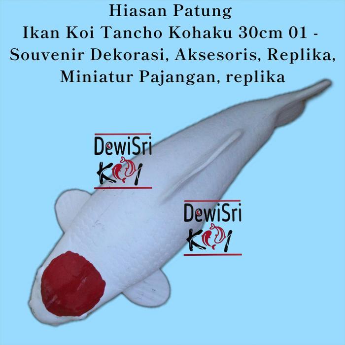HIASAN PATUNG IKAN KOI TANCHO KOHAKU 30 01 - SOUVENIR DEKORASI