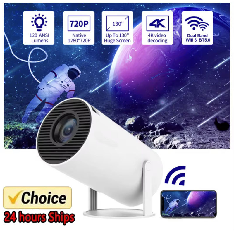 2026 Projector Newest HY300 Mini Portable Pocket Smart Android Projector Wireless Home Theater