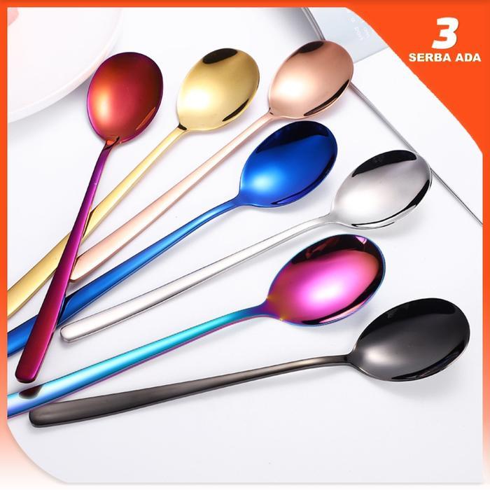 Sendok Korea Stainless Gold Warna / Sendok Makan Tebal / Sendok Makan Stainless Steel / Sendok Makan