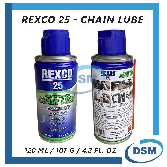 REXCO 25 120 ML CHAIN LUBE PELUMAS OLI RANTAI SEPEDA MOTOR ANTI KARAT