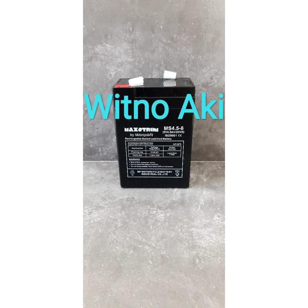 Aki Accu Baterai Kering Vrla Mf 6V4.5Ah 6V 4Ah Mainan