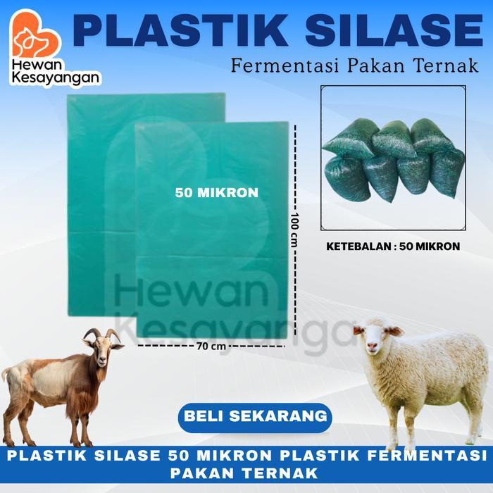 Plastik silase 50 Mikron / silage pakan ternak kambing domba sapi kapasitas 40kg