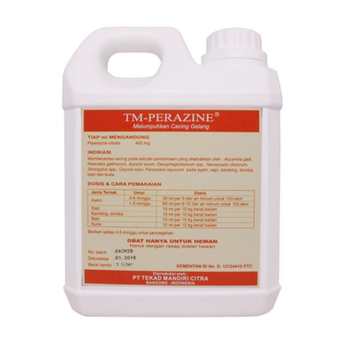 TM PERAZINE 1LITER - OBAT CACING GELANG PADA HEWAN