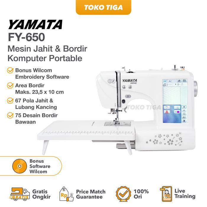 Mesin Jahit dan Bordir Komputer YAMATA FY650 / FY-650 Portable