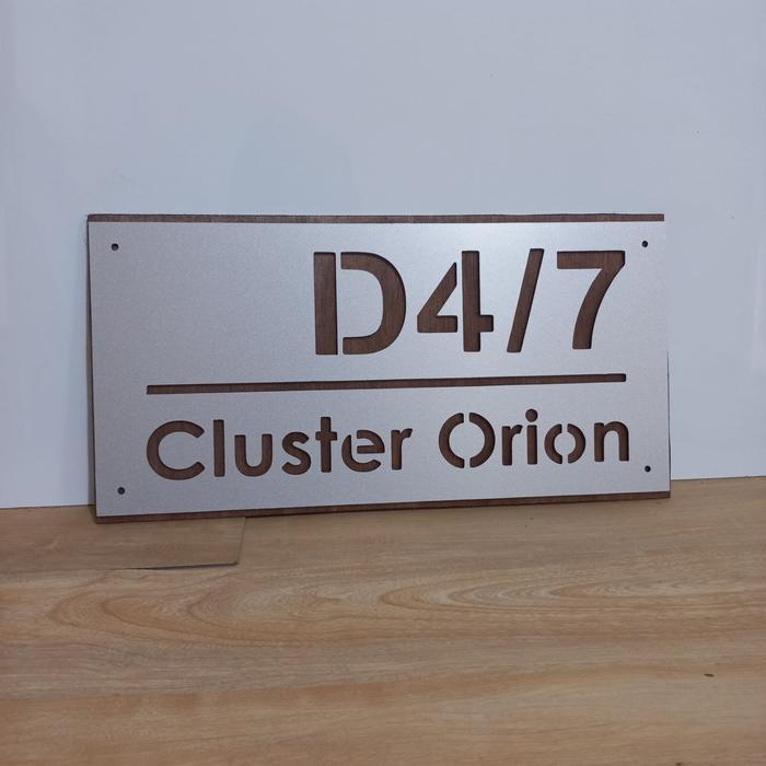 NOMOR RUMAH DOUBLE LAYER 2 ACP + KAYU