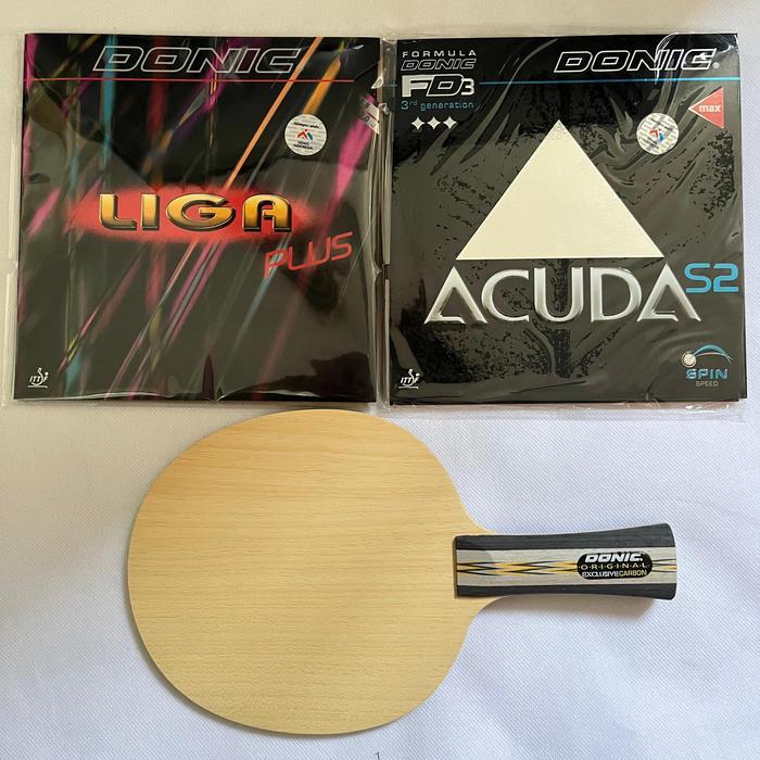 Donic Bat Tenis Meja Donic Carbon + Karet Lengkap