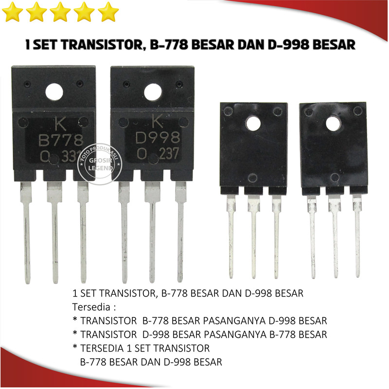 Transistor TR D-998 D 998 Besar BSR