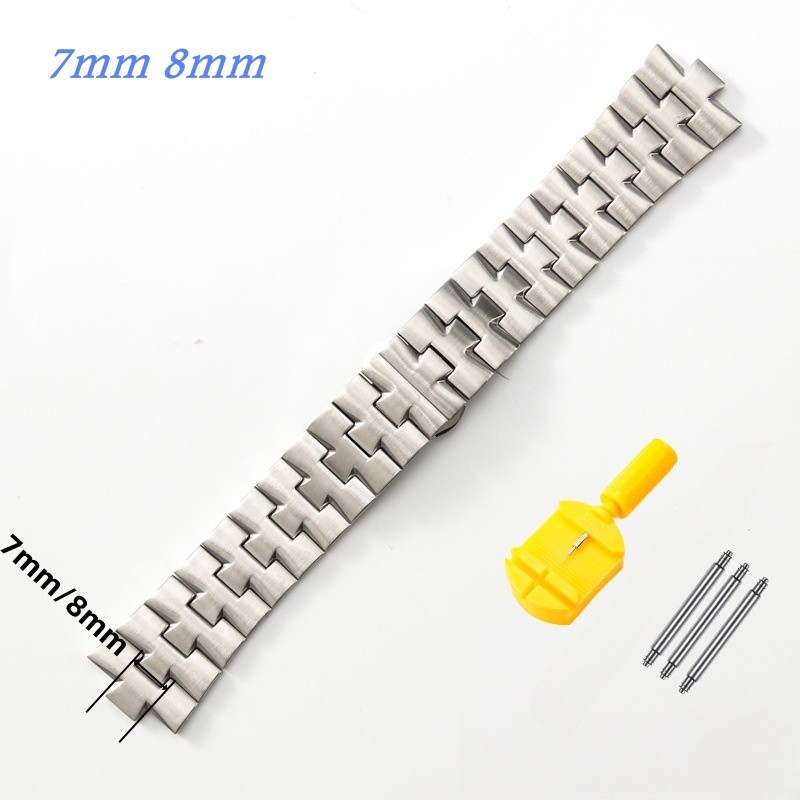 Solid Convex End Stainless Steel Watch Strap For Vacheron Constantin Overseas 47660/47040 Beads Of