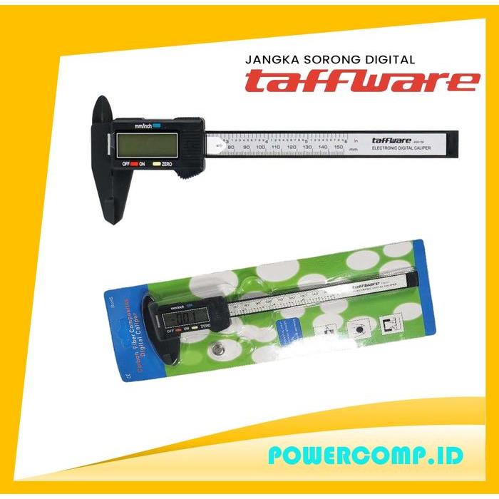 Jangka Sorong Digital Taffware JIGO-150 Jangka Sorong Plastik Ruber Digital Jangka Sorong 150mm