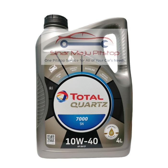 PELUMAS OLI MESIN MOBIL BENSIN ORIGINAL SINGAPORE - TOTAL QUARTZ 7000 Synthetic 10W-40 API SN/CF 4