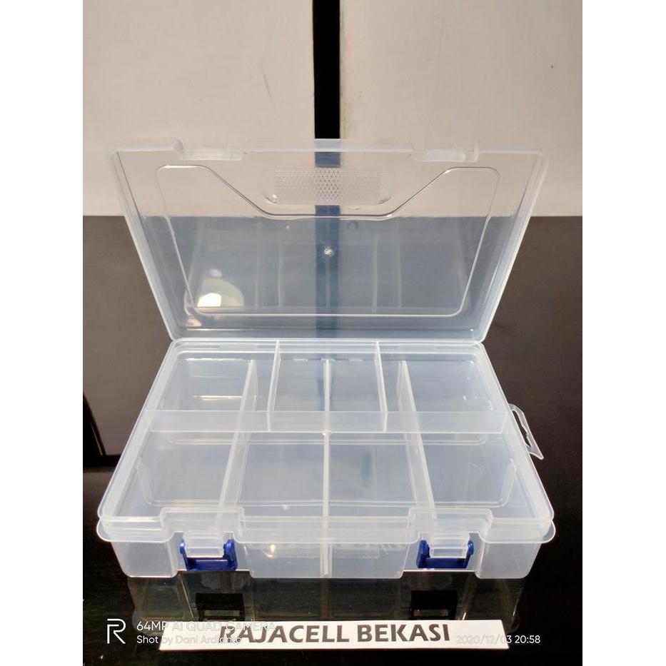 Storage Box 2Susun Tempat Penyimpanan Komponen Elektronik 234*168*62Mm Co