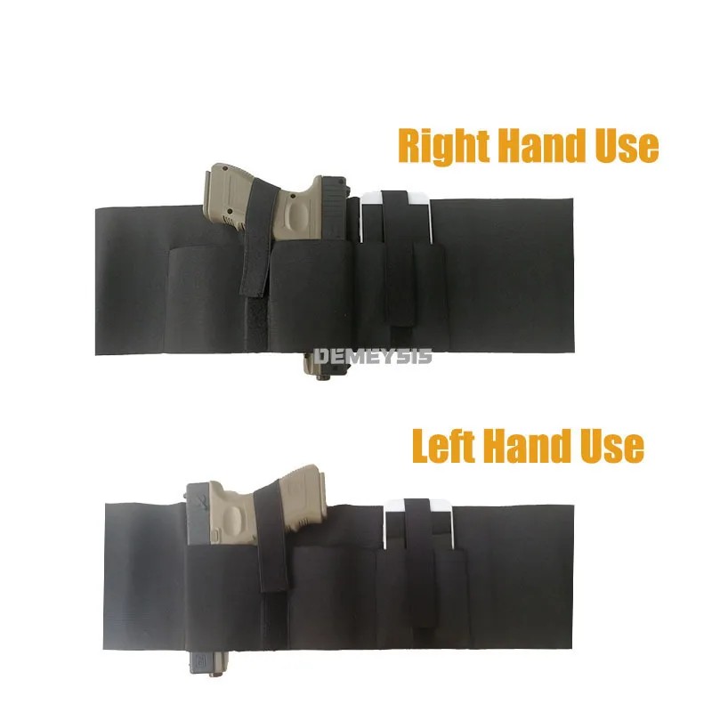 Tactical Gun Holster for Belly Band Concealed Carry Double Pistol Handgun Holder Hidden Handgun