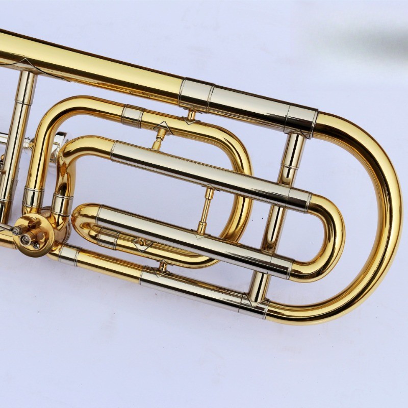 Altered Tenor Trombone Painted Gold Trombone Key B Flat To F Tenor Trombone Professional Performance