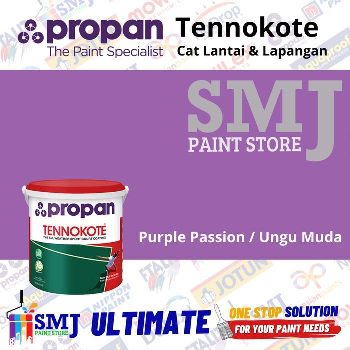 Cat Lapangan Basket Tennis Propan Tennokote Warna Purple Passion / Ungu Muda 5Kg