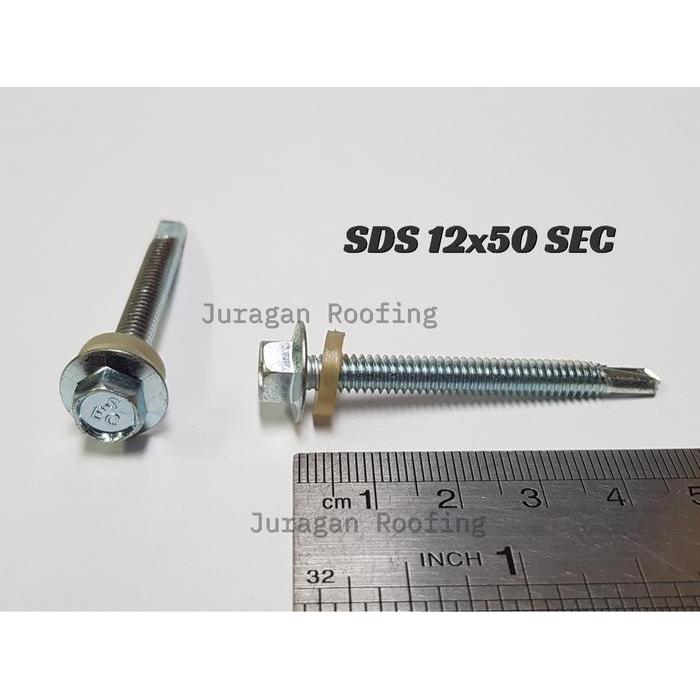 SDS 12X50 SEC/Atap Baja Ringan/drilling screw/Roofing/sekrup/baut/anti karat