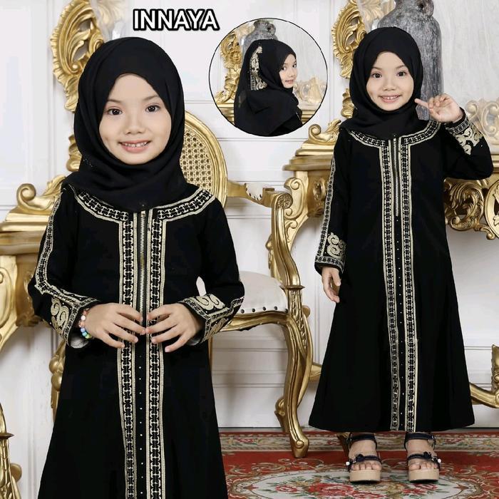 Abaya Muza Abaya Anak Bordir Abaya Anak Turkey Muslim Panjang Baju Gamis Wanita Dress Syari Hitam