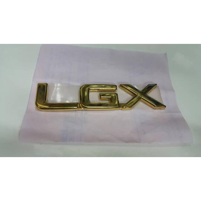 Emblem logo Tulisan Lgx Buat Kijang Kapsul Warna Gold Spesial Edition original asli ori