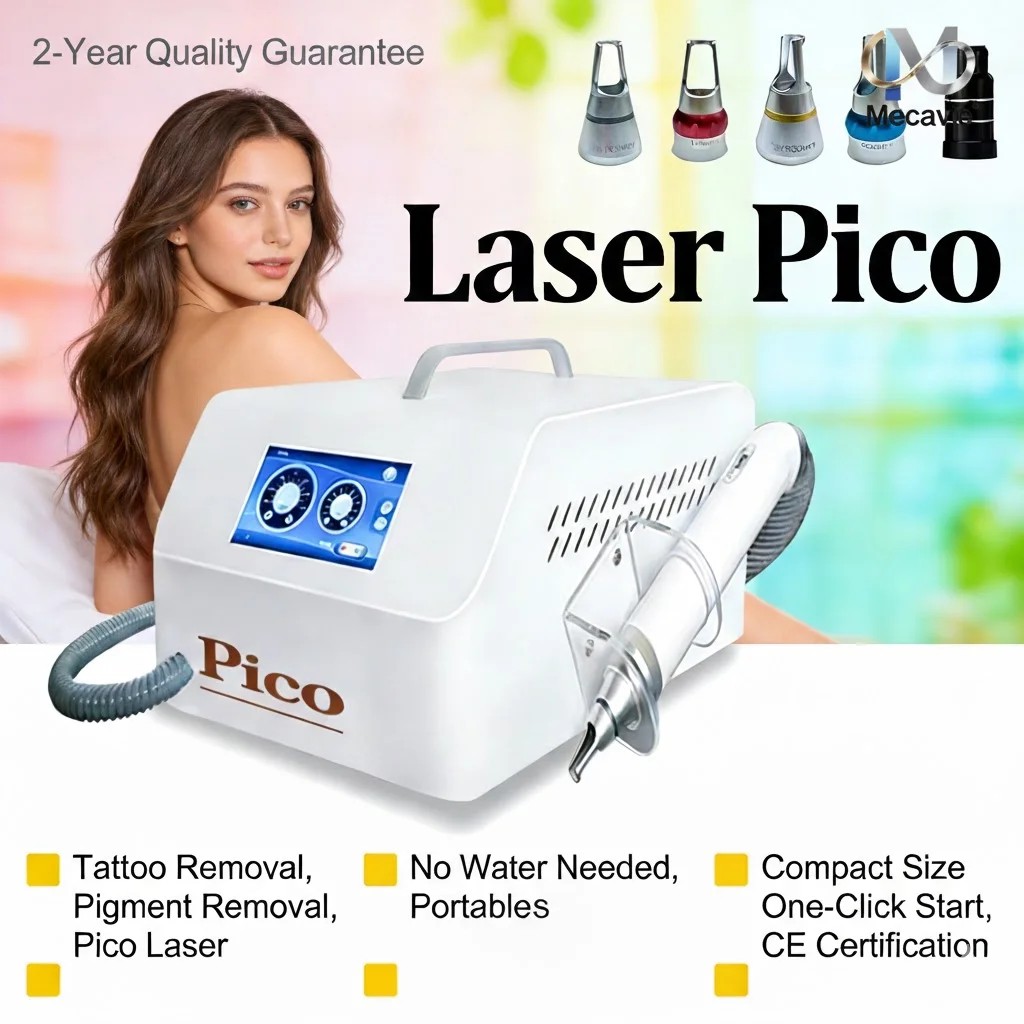 New ND YAG Picosecond Laser Eyebrow Tattoo Pigment Removal Picolaser Skin 5 Heads Pico Laser Skin