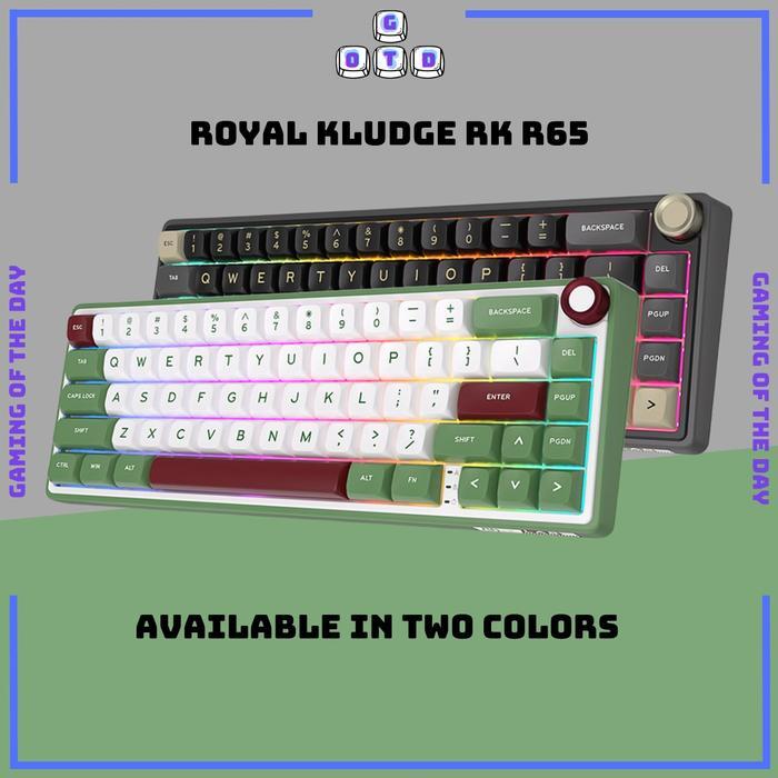 Royal Kludge RK R65 Knob 65% Gasket Mechanical Keyboard Hotswapable