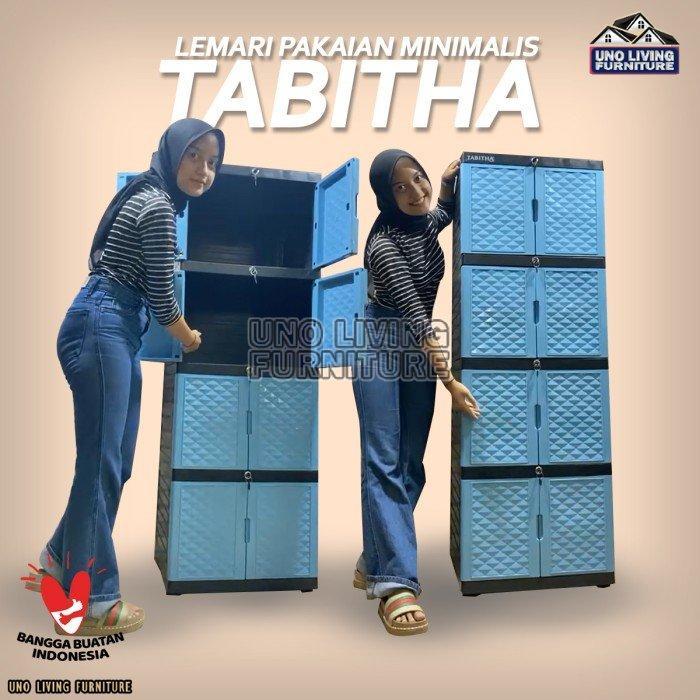 Lemari Pakaian Plastik 3 Susun Full Kunci Lemari Tabitha Tabitha