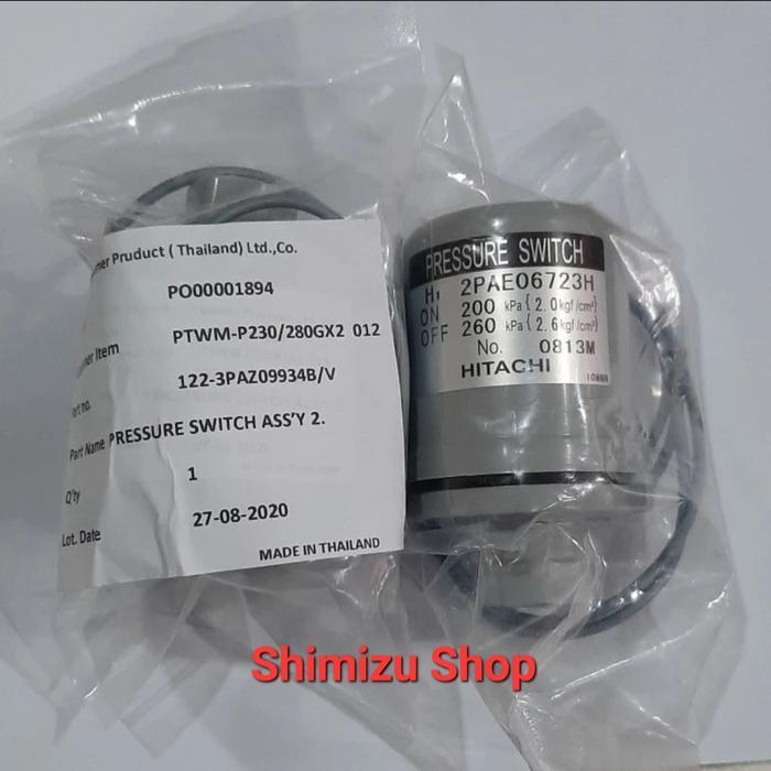Pressure Switch Pompa Hitachi Wmp230Gx / Hitachi Wmp280X Original