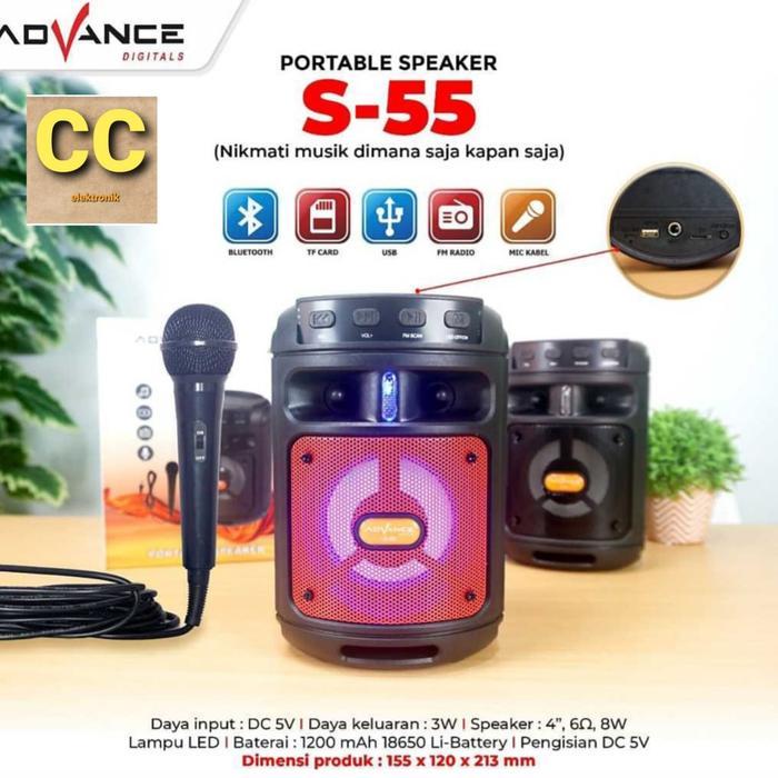 ADVANCE PORTABLE SPEAKER BLUETOOTH S-50 SPEAKER ADVANCE S 50