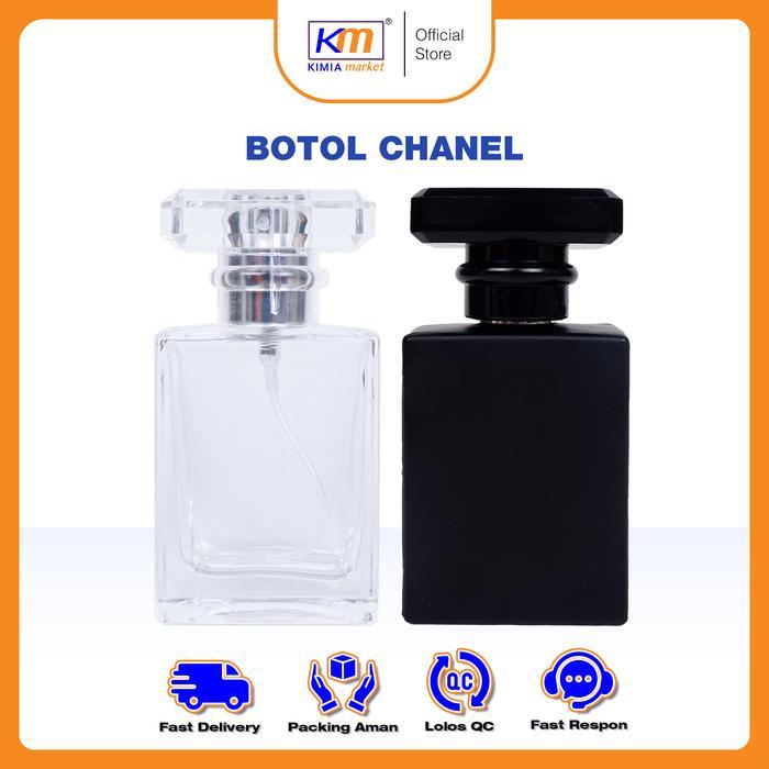 Botol Parfum Chanel Clear & Black 30ml
