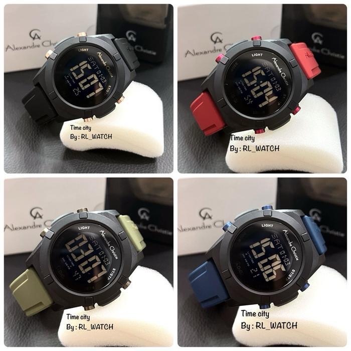 Jam Pria Alexandre Christie AC9371 Digital Karet