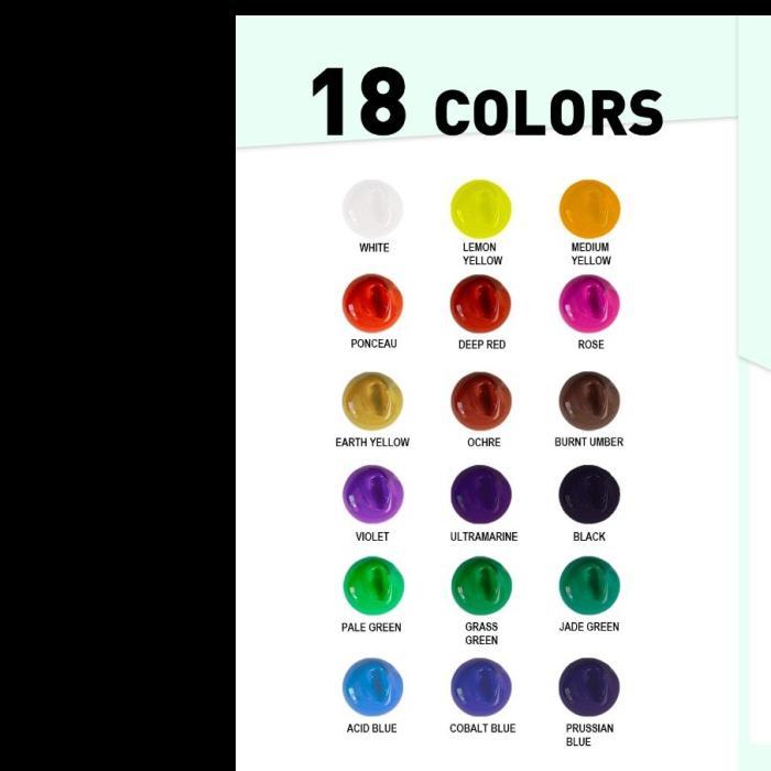 MIYA New Vision Himi Gouache Set 18 x 30gr / Cat Gouache Himi / Miya Gouache