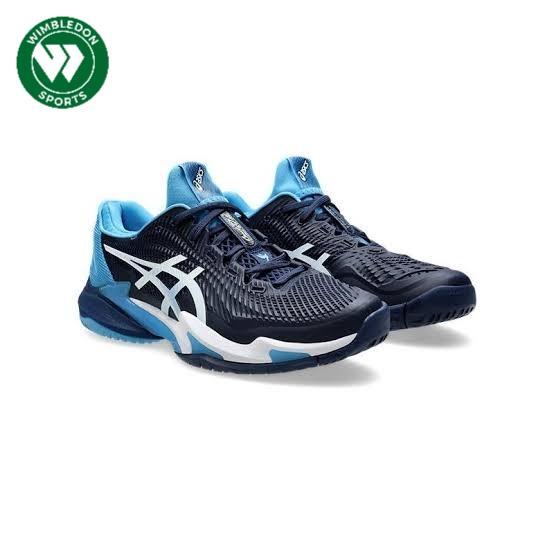 Sepatu ASICS COURT FF 3 NOVAK BLUE EXPANSE WHITE /Sepatu Tenis Asics Court FF3
