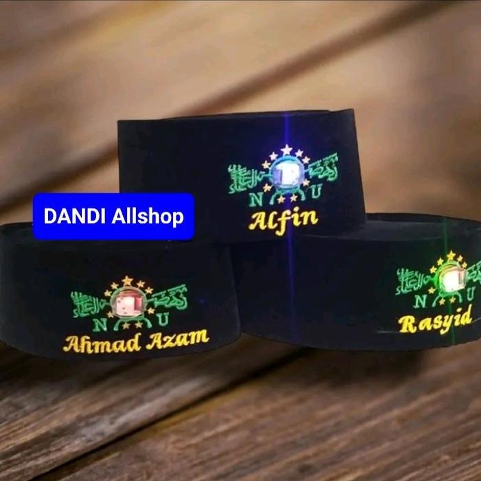 Peci Beludru AC Logo NU+LED+Gerratis Reques Nama PANGGILAN Sajah Yaa...