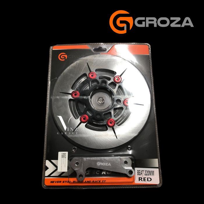 Promo Piringan Cakram Depan Floating Beat Vario Scoopy 220 Mm Groza Merah // Piringan 220 Mm Vario