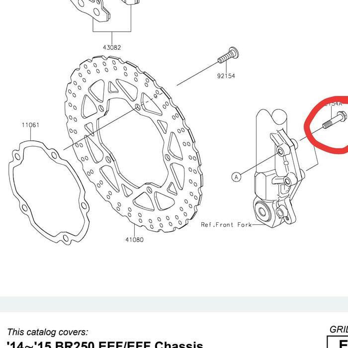 Stok Baru BAUT KALIPER DEPAN KAWASAKI Z250SL Z250 SL ORIGINAL KAWASAKI