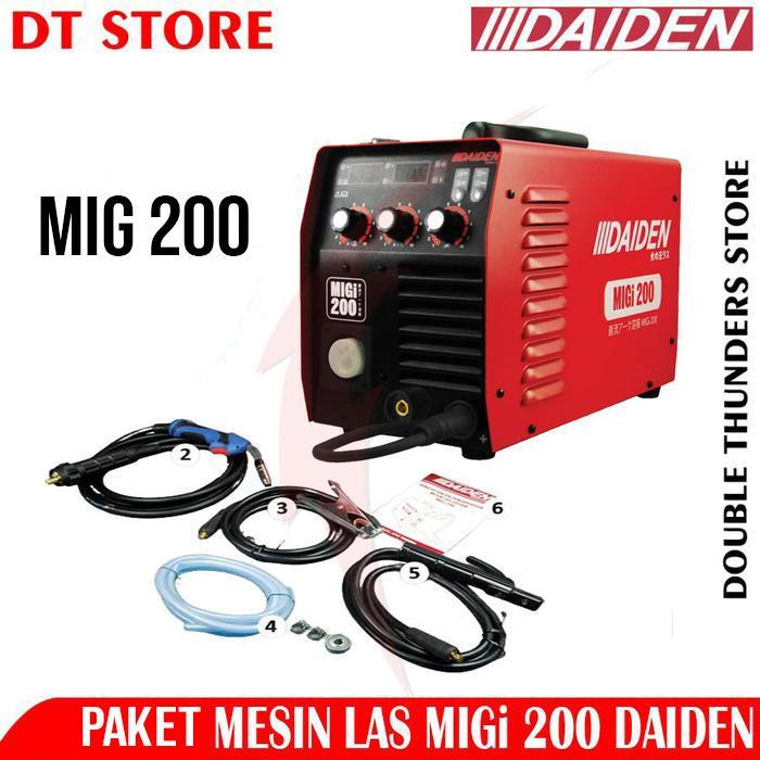 Daiden Mesin Las MIG200 / Mesin Trafo Las Tanpa Gas CO MIGi200 - MIGi 200