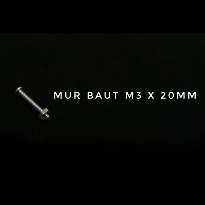 "New" Mur Baut JP M3 x 20mm Sepasang