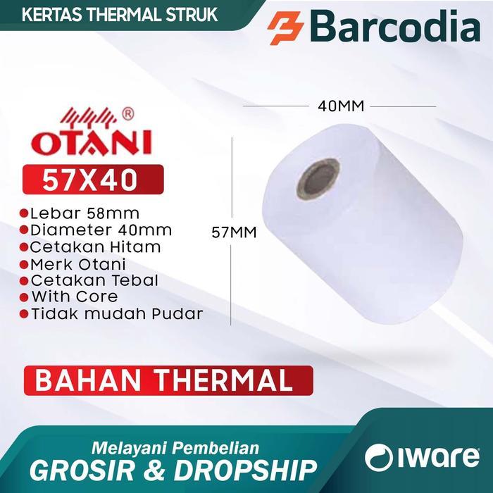 KERTAS PRINTER THERMAL 57 x 40 - KERTAS STRUK MOBILE PRINTER / EDC - KERTAS THERMAL 57X40 KERTAS