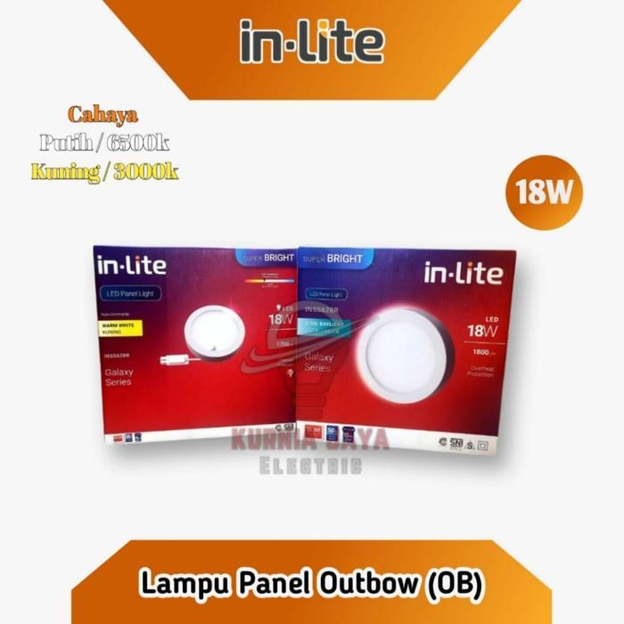 INLITE Downlight Panel Light LED Outbow 18W Bulat INSS628R
