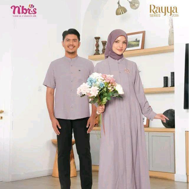 (SPESIAL RAMADHAN) NIBRAS RAYYA SERIES MAUDIA LILAC COUPLE KELUARGA 2026 FAMILY SET BAJU MUSLIM
