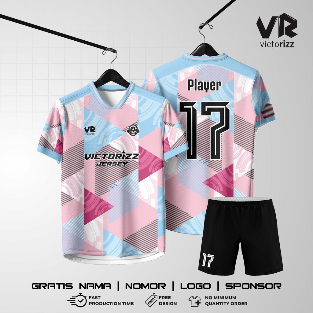 JERSEY FULL PRINTING FREE CUSTOM DESIGN CUSTOM NAMA DAN NOMOR | JERSEY FUTSAL/SEPAK BOLA/BADMINTON/V
