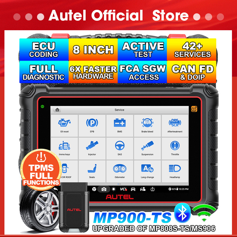 Autel MaxiPRO MP900TS Auto TPMS Diagnostic Tools MP900-TS automobile OBD2 Scanner CAN-FD&DOIP ECU Co