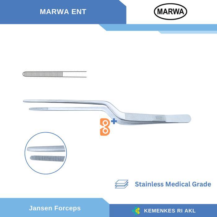 Jansen Ear Forcep Bayoned Shaped / Pinset Bayonet Telinga THT