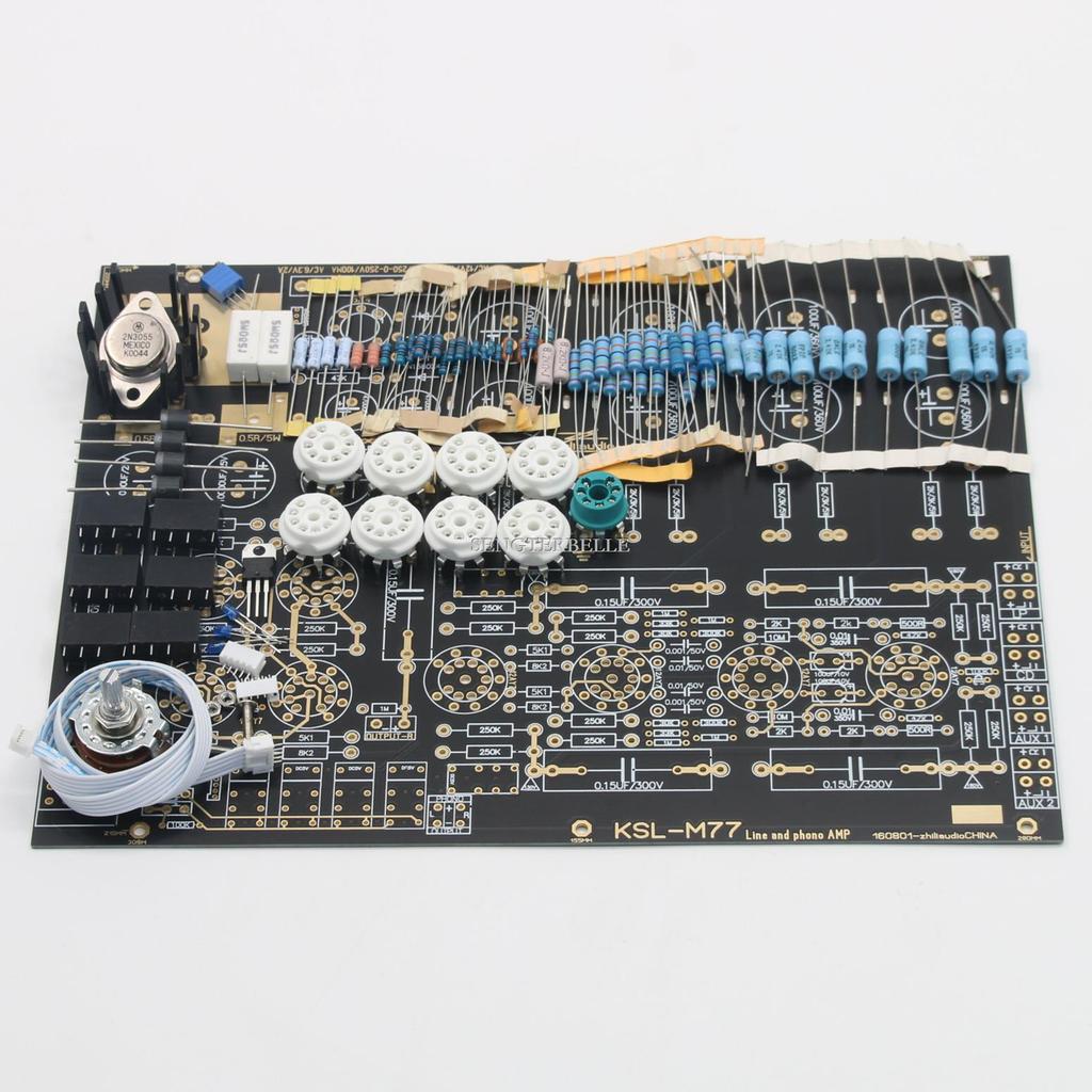 Best HiFi Diy KONDO M77 Preamplifier Board Kit 12AY7 Stereo Tube Phono Amplifier Preamp Board
