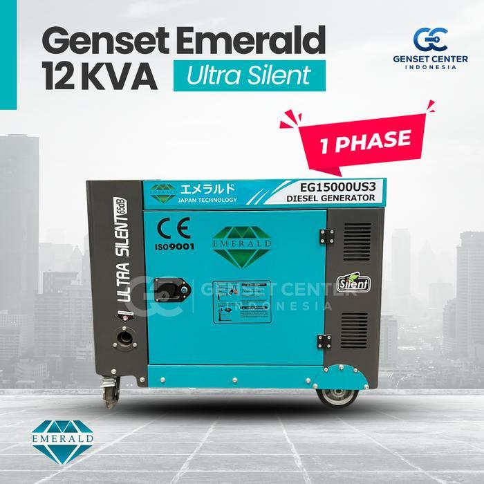 Genset Portable Emerald 12kva – 10000 watt 1 phase – Genset Silent – Solar – Bergaransi