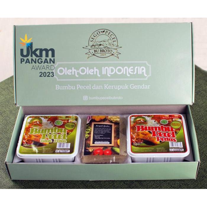 PAKET HAMPERS BUMBU PECEL BU BROTO DAN KERUPUK GENDAR KHAS MADIUN