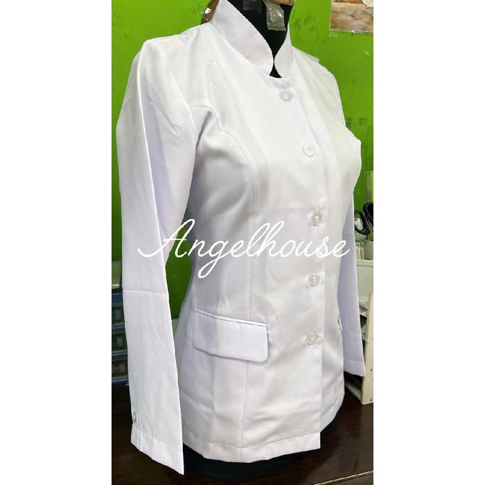 PREMIUM SERAGAM DINAS BAJU PDH PUTIH PPPK / ASN P3K/ ASN / PNS /GURU/DINKES PUTIH WANITA